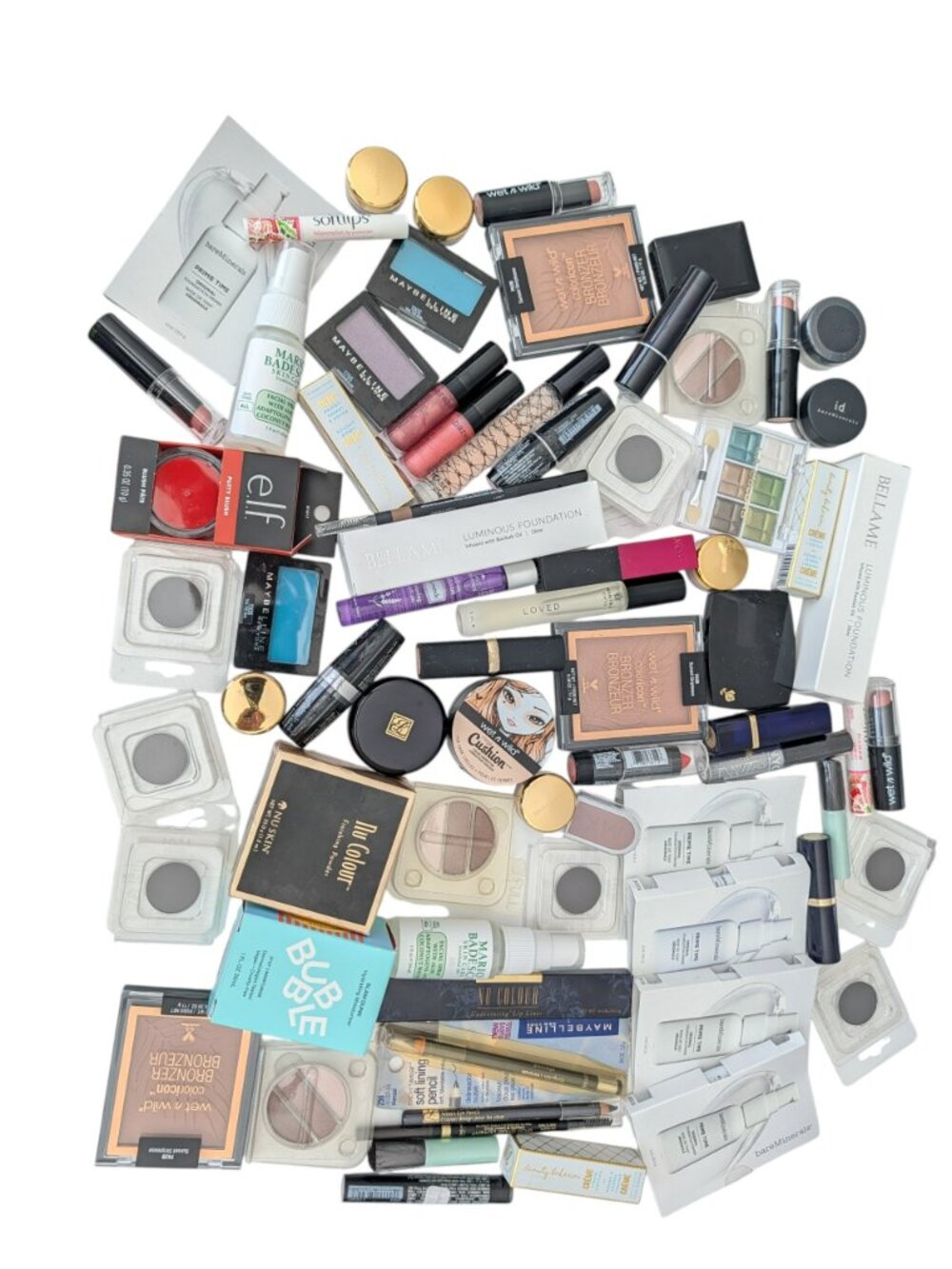 Mixed Beauty Skincare Cosmetics Lot Samples Travel Full Size Over 70 Pcs NEW